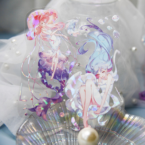 diy海洋唯美梦幻水母手帐胶带