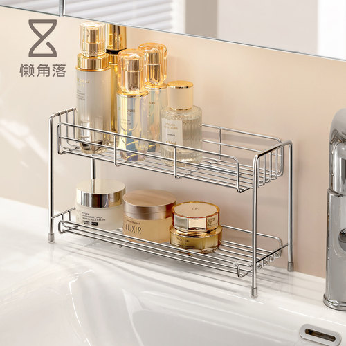 懒角落不锈钢浴室卫生间置物架