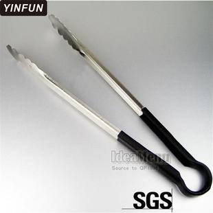 加厚加长食品夹子烧烤夹食物夹菜夹 46CM 不锈钢牛排面包夹烘焙夹