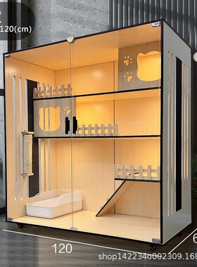 网红猫别墅家用猫柜子猫笼防水猫窝室内猫笼子大猫咪房子猫屋猫舍