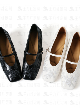 【玉米专享】王力红家定制   SZ5063  新款Y定制休闲玛丽珍乐福鞋