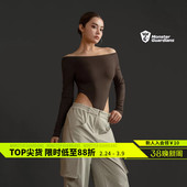 Monster Guardians女子春夏透气瑜伽露肩连体跑步运动健身上衣