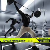 轻薄透气速干跑步健身训练 男束脚修身 Monster Guardians运动长裤