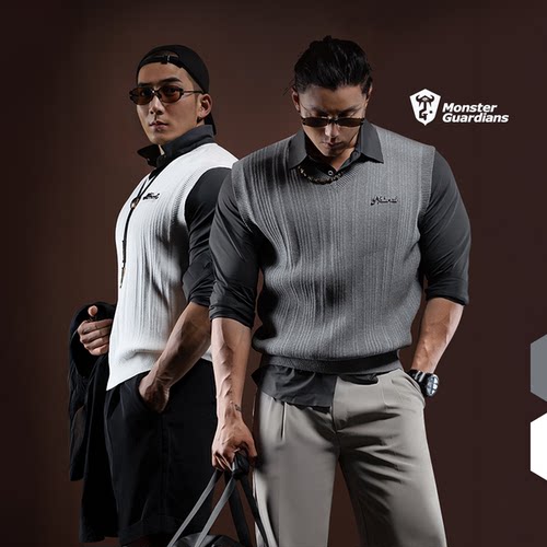 MSGD男士休闲商务针织背心