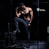 高弹束脚修身 男健身训练长裤 跑步透气 Guardians运动裤 Monster