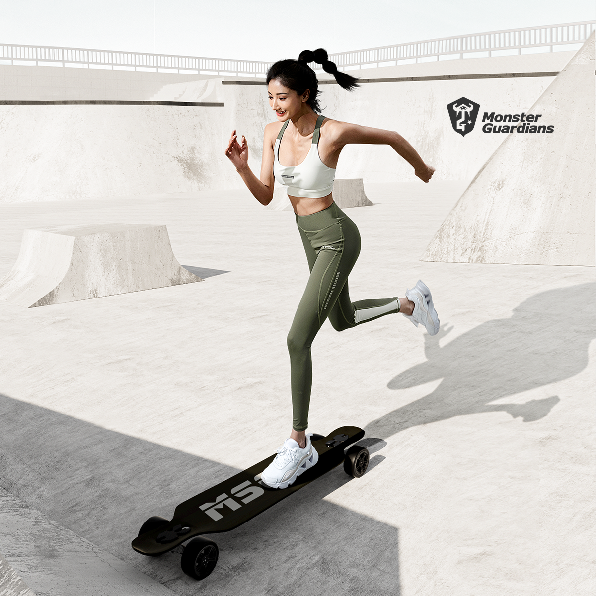 monsterguardians瑜伽裤女夏收腹提臀运动紧身裤高腰蜜桃健身长裤