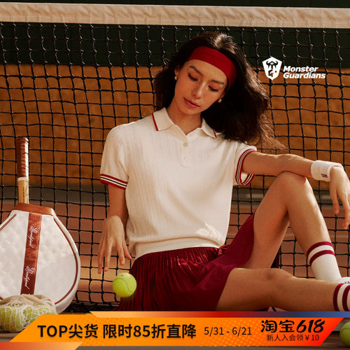 MSGD女子休闲针织polo衫
