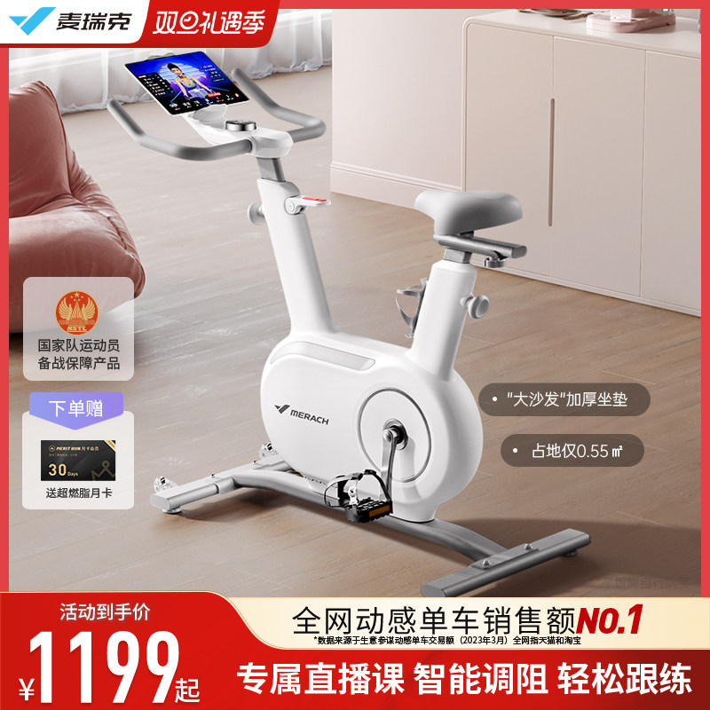 麦瑞克动感单车家用运动磁控健身自行车室内减肥器材静音绝影mini