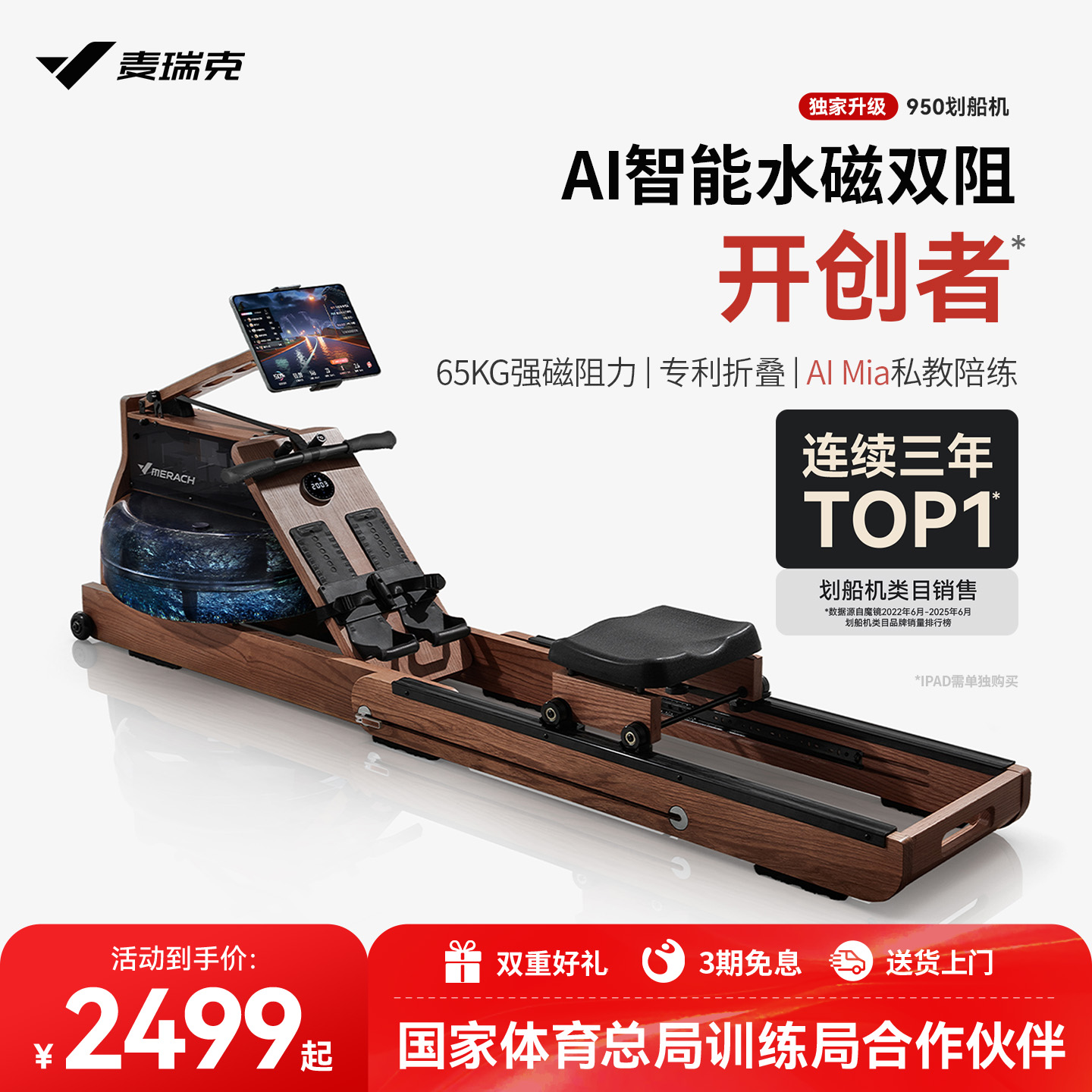 麦瑞克水磁双阻划船机950