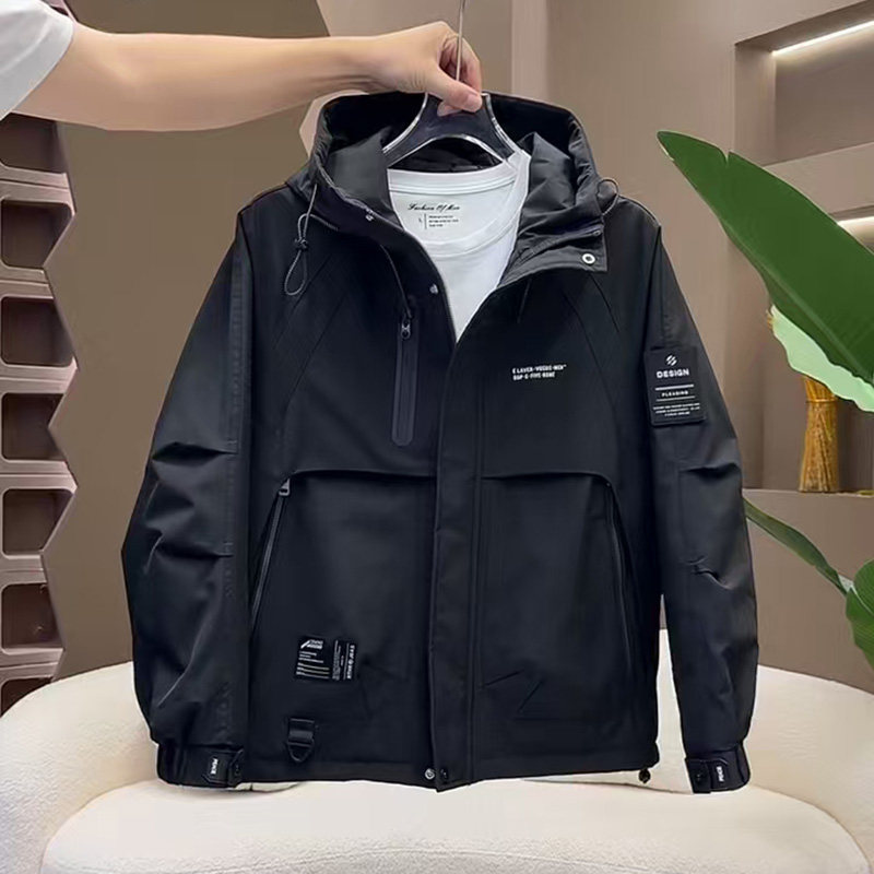 2025男士二棉外套秋冬季痞帅流行夹克潮牌宽松连帽工装夹棉冲锋衣,男装,棉衣,淘宝优惠券,粉丝福利购,淘宝优惠卷