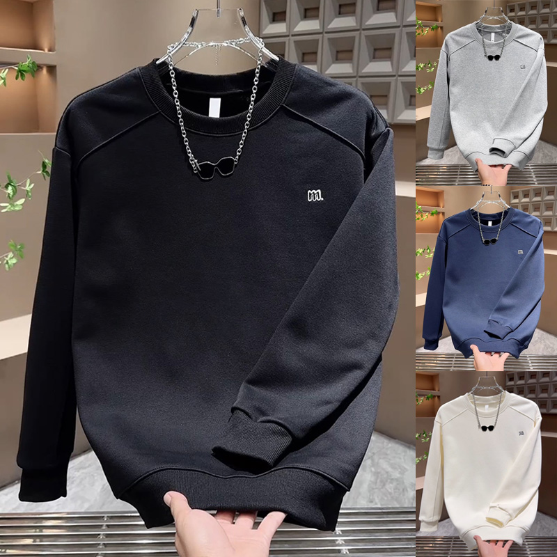 韩版ins潮流百搭男圆领加绒卫衣