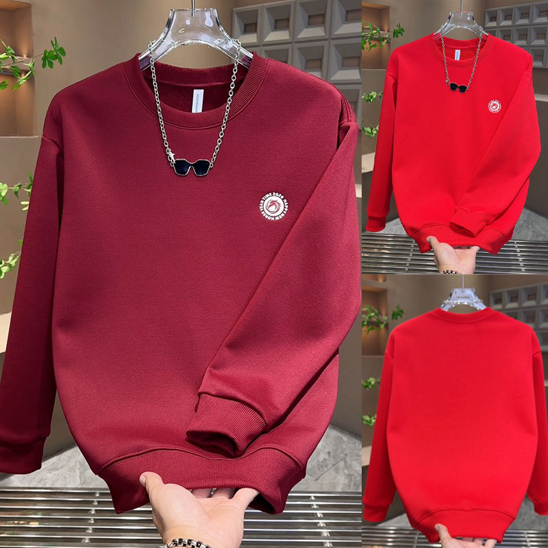 2026新年绣标圆领简约百搭卫衣