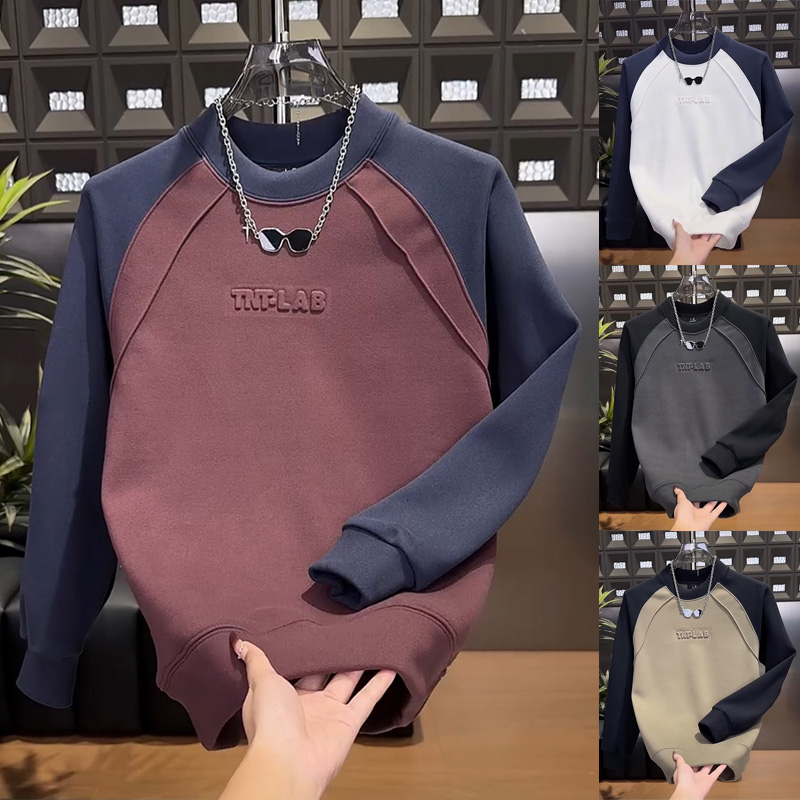 拼接高级感拼色打底气质卫衣