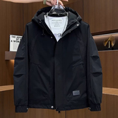 男士 棉袄 秋冬保暖冲锋衣二棉帅气夹克衫 连帽棉衣时尚 百搭高街新款