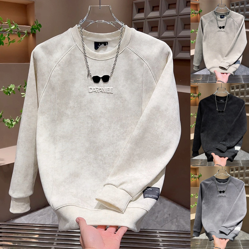 潮流休闲立体印花气质男士卫衣