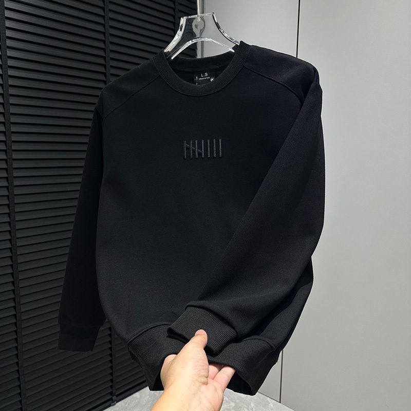 高级感刺绣潮牌宽松圆领卫衣