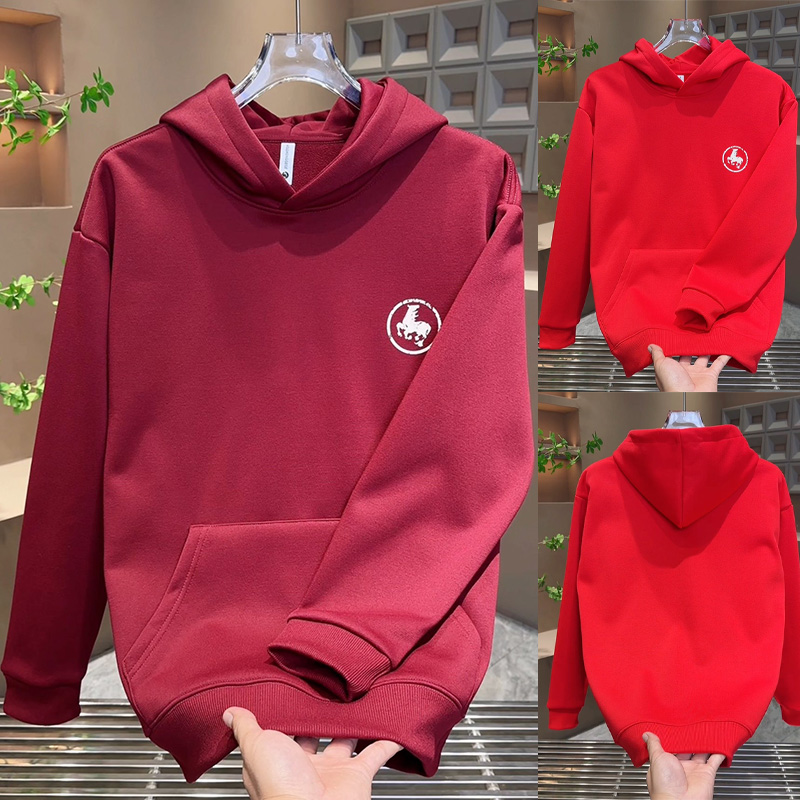 情侣款潮牌加绒时尚连帽卫衣