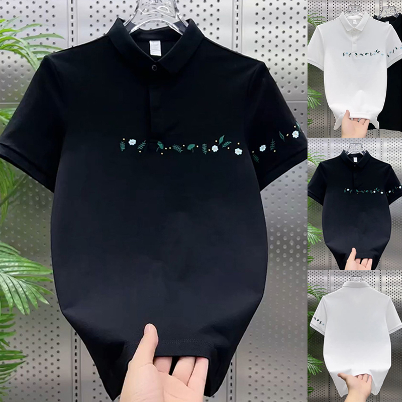 个性polo衫男夏季新款刺绣
