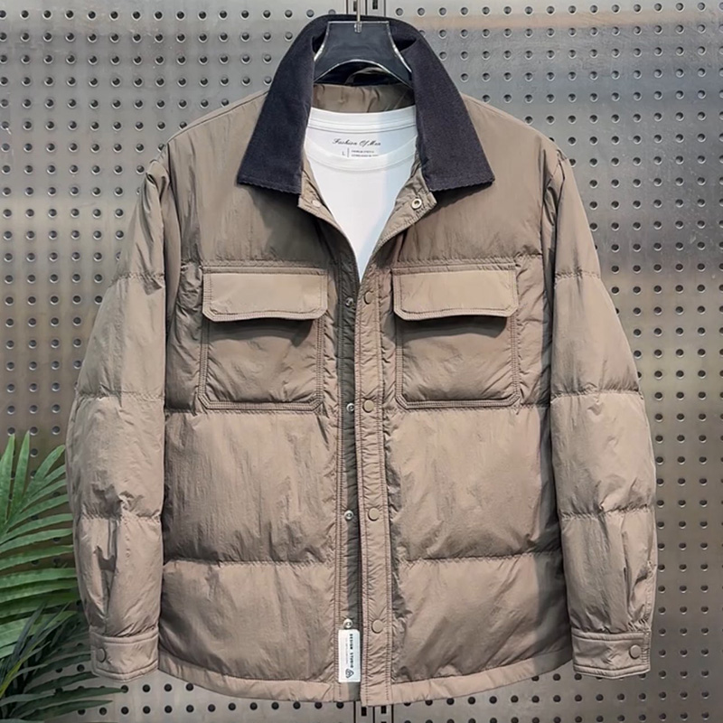 高级感韩版潮流翻领羽绒服冬季