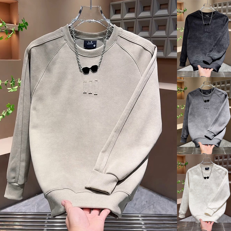 长袖打底衫扎染个性拼接宽松卫衣