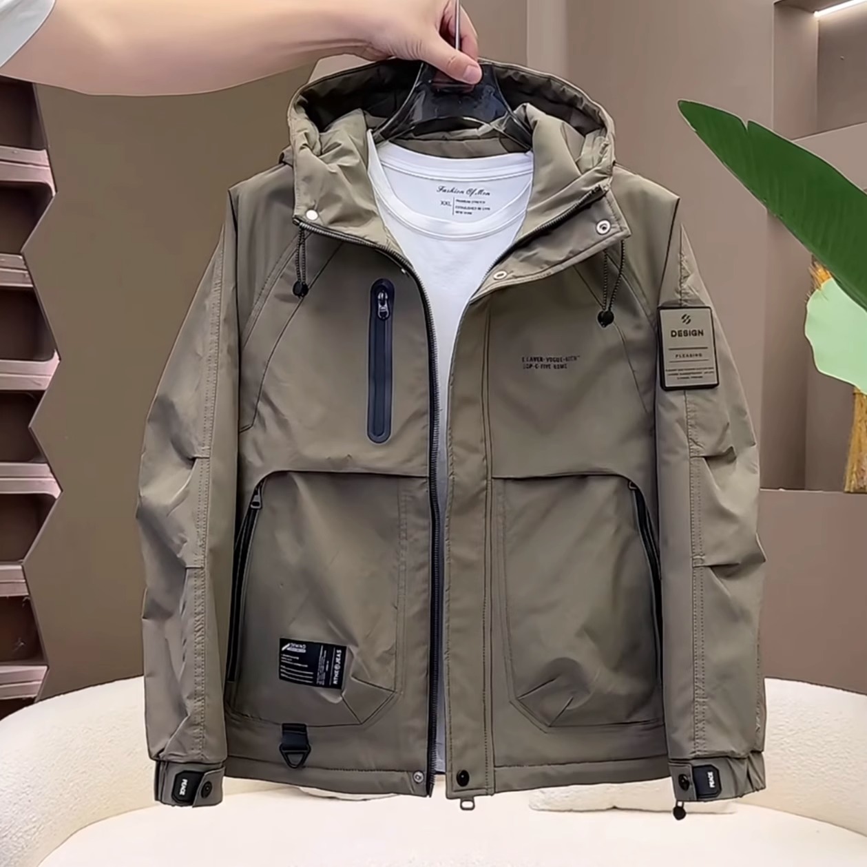 EHW冬季新款男士棉衣外套加厚