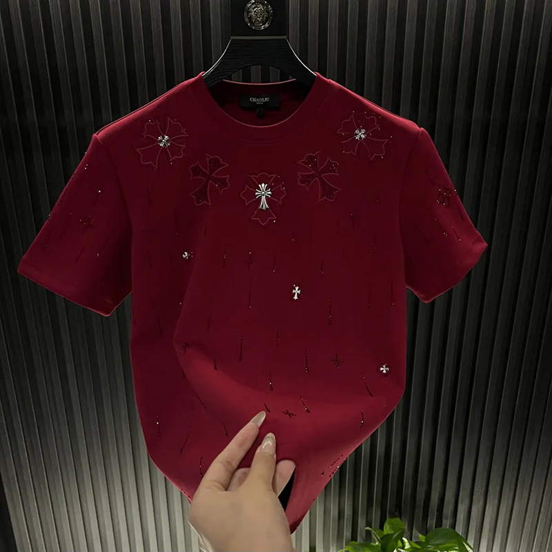 十字架个性设计潮牌美式休闲短袖