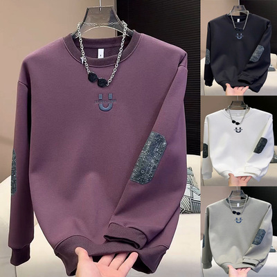 男士长袖套头贴布潮流卫衣EHW