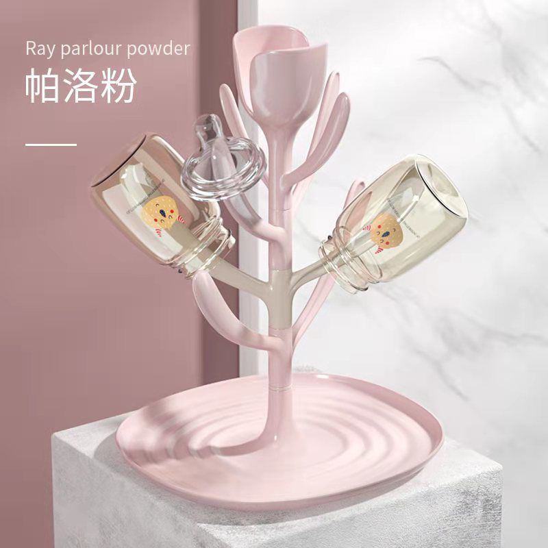 婴儿奶瓶沥干架晾干架干燥架沥水架防尘晾奶瓶架子晾晒水杯架