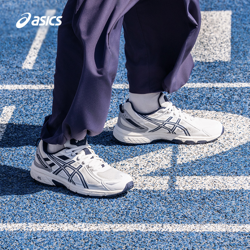 亚瑟士男性回弹防滑透气跑步鞋