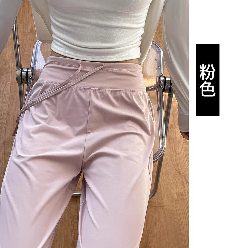 品牌正品女装衣服断码特价清仓 不退换-粉色冰丝防晒裤女夏季薄款