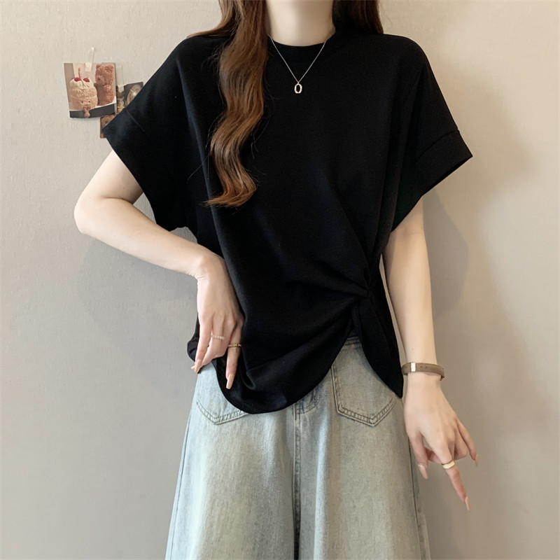 品牌折扣正品女装断码清仓特价不能退换紫色蝙蝠袖T恤女夏季新款