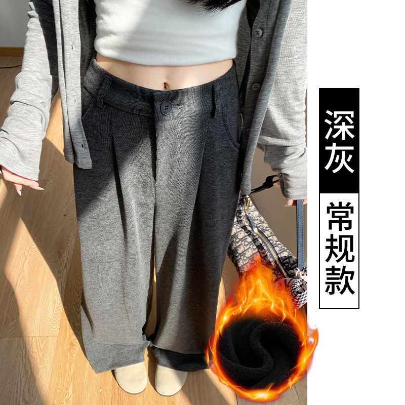 品牌折扣正品女装断码清仓特价不能退换深灰色糯米西装裤女