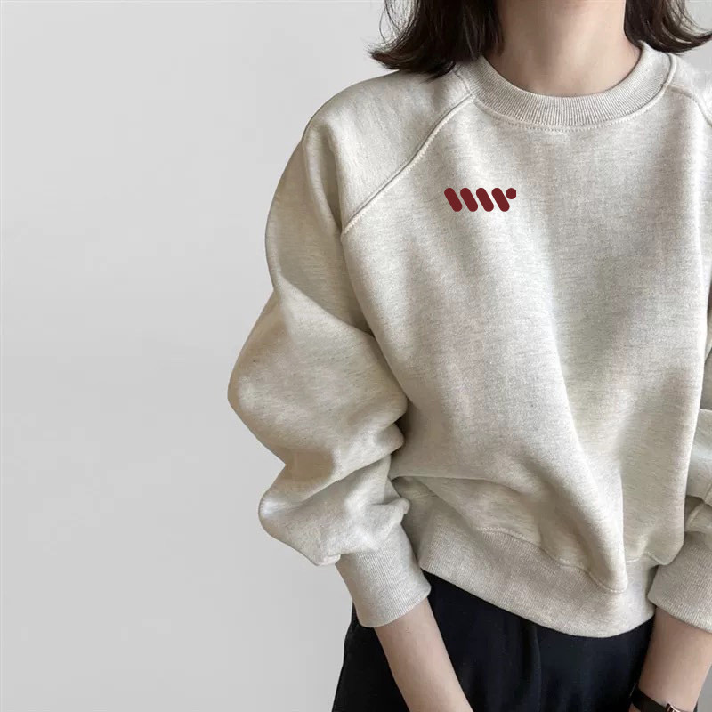 品牌正品女装衣服断码特价清仓 不接受退换-韩版宽松加绒圆领卫衣