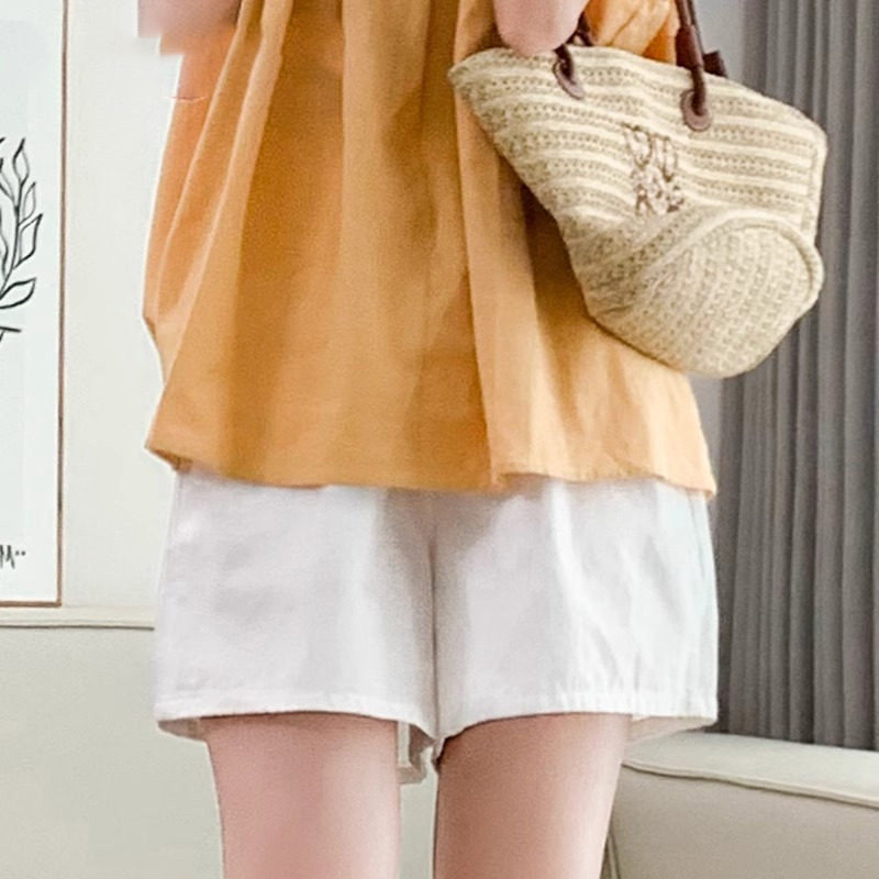品牌折扣正品女装断码清仓特价不能退换棉麻短裤女夏季薄款高腰宽