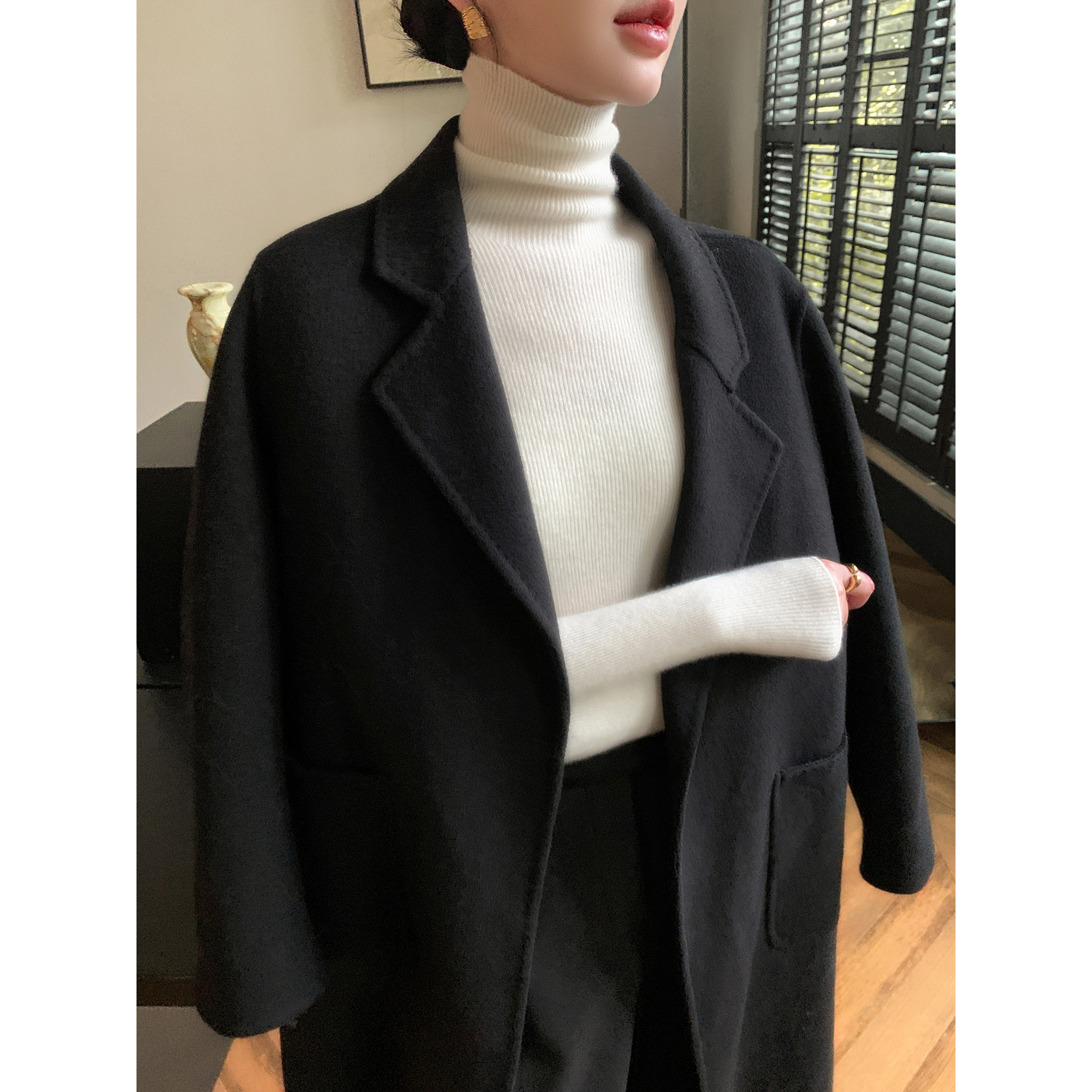 品牌折扣正品女装断码清仓特价不能退换配大衣的内搭高领不起球毛