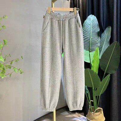 品牌正品女装衣服断码特价清仓 不接受退换-灰色运动裤女小个子裤