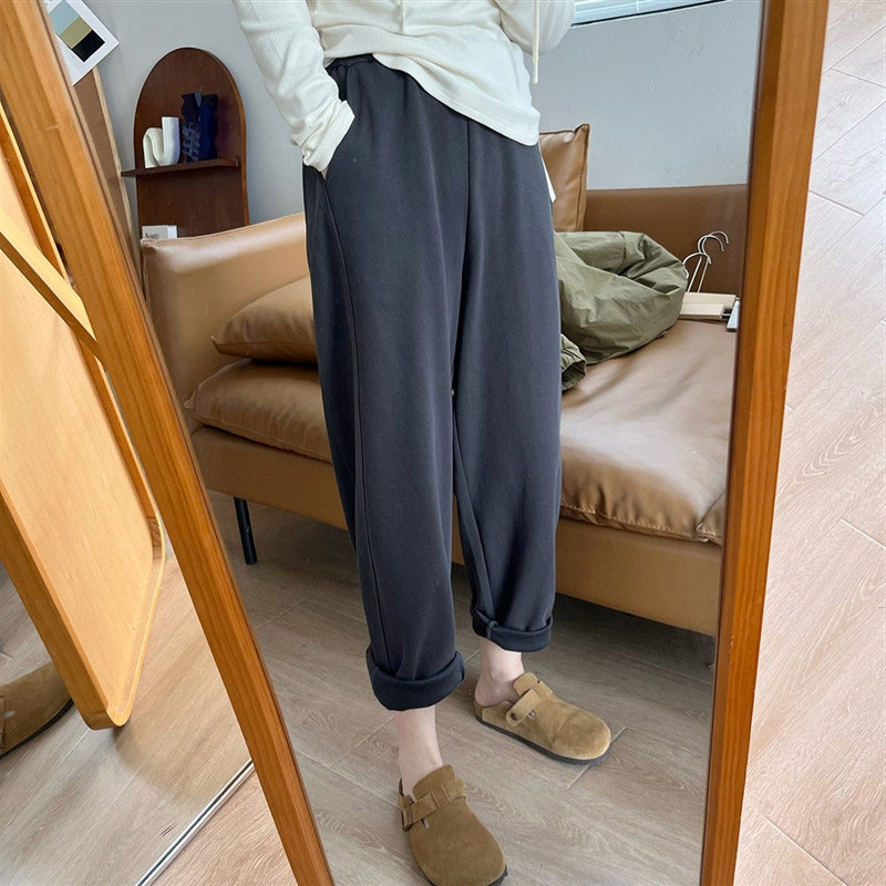 品牌折扣正品女装断码清仓特价不能退换加绒裤子女卫裤秋冬大码哈