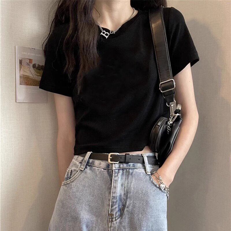 品牌折扣正品女装断码清仓特价不能退换白色字母印花短袖T恤女夏