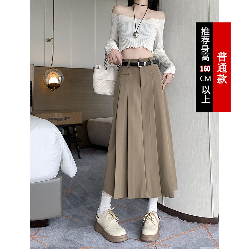 品牌折扣正品女装断码清仓特价不能退换灰色西装百褶裙女小个子半