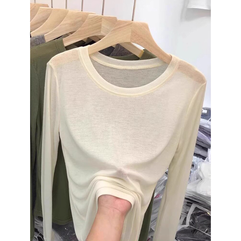 品牌折扣正品女装断码清仓特价不能退换黑色防晒面膜长袖T恤女