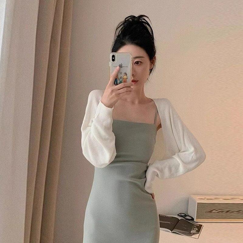 品牌正品女装衣服断码特价清仓 不退换-白色开衫配吊带裙子外搭女