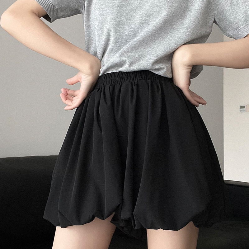 品牌折扣正品女装断码清仓特价不能退换黑色花苞短裤女夏季
