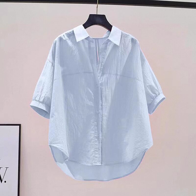 品牌正品女装衣服断码特价清仓 不接受退换-休闲百搭宽松蓝色短