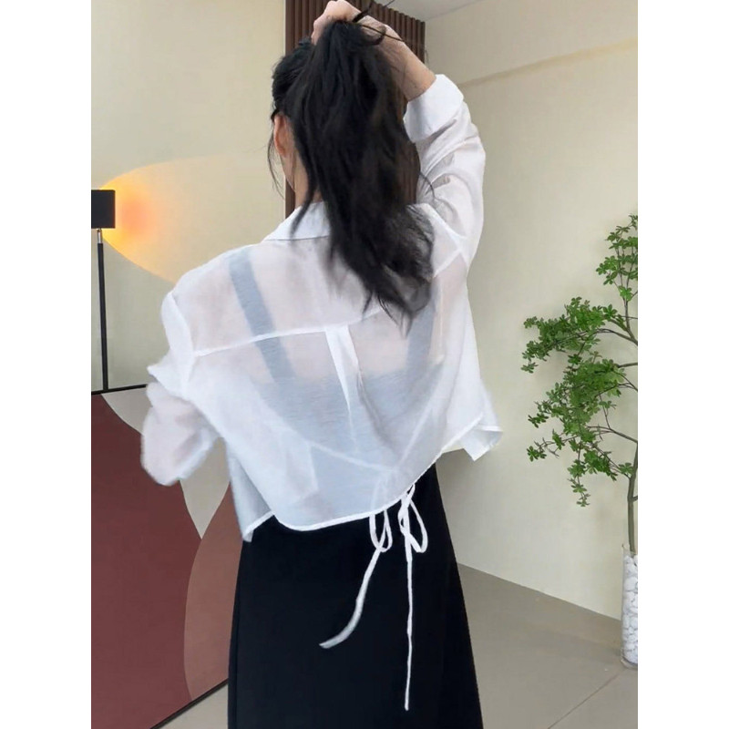 品牌折扣正品女装断码清仓特价不能退换雪纺防晒衬衫女夏季薄款开