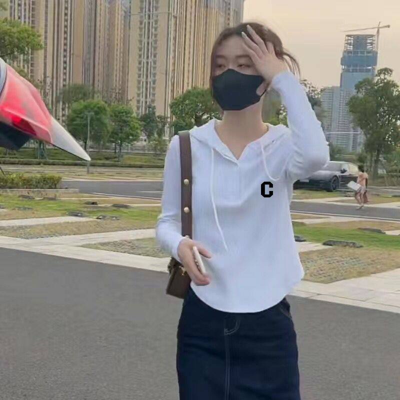 品牌折扣正品女装断码清仓特价不能退换白色连帽卫衣女新款爆款