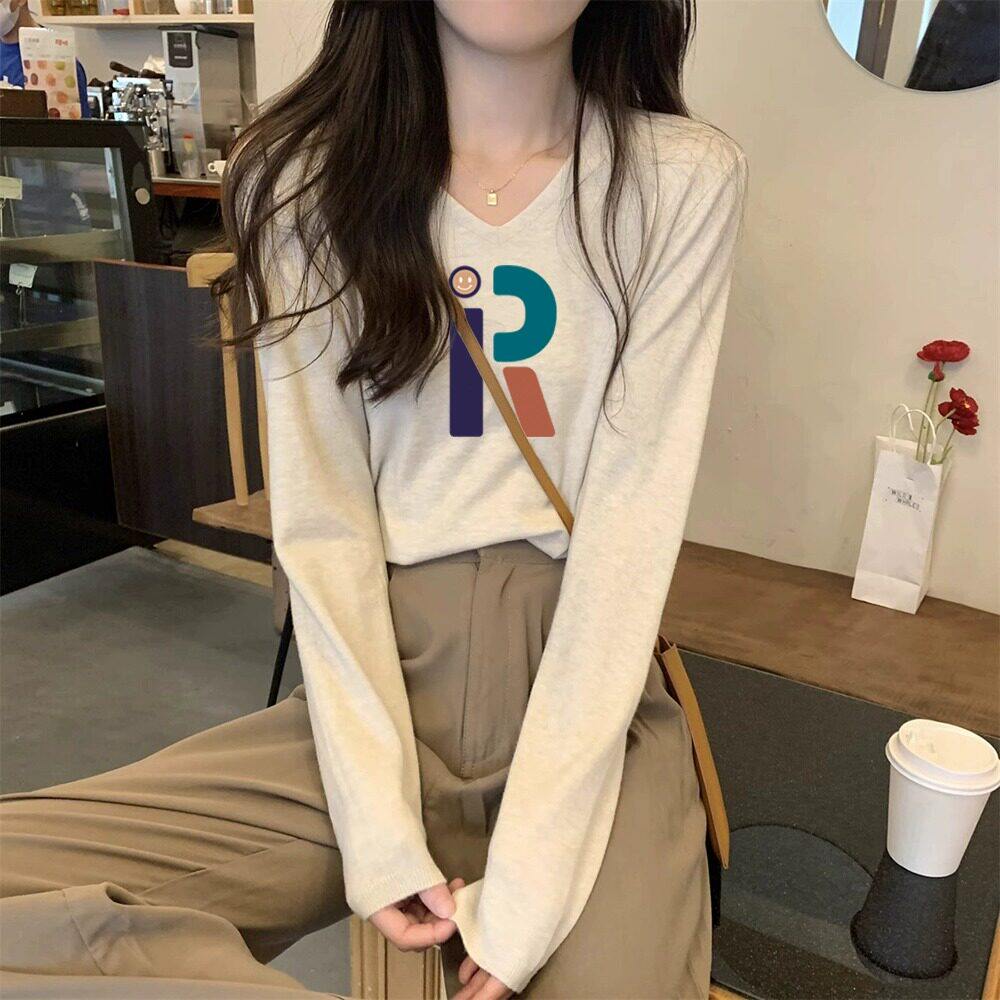 品牌折扣正品女装断码清仓特价不能退换V领打底衫女春秋新款宽松