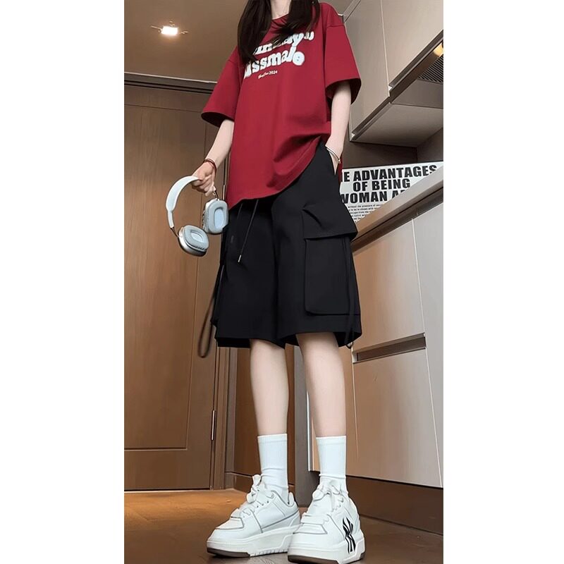 品牌折扣正品女装断码清仓特价不能退换工装短裤女夏季薄款中长