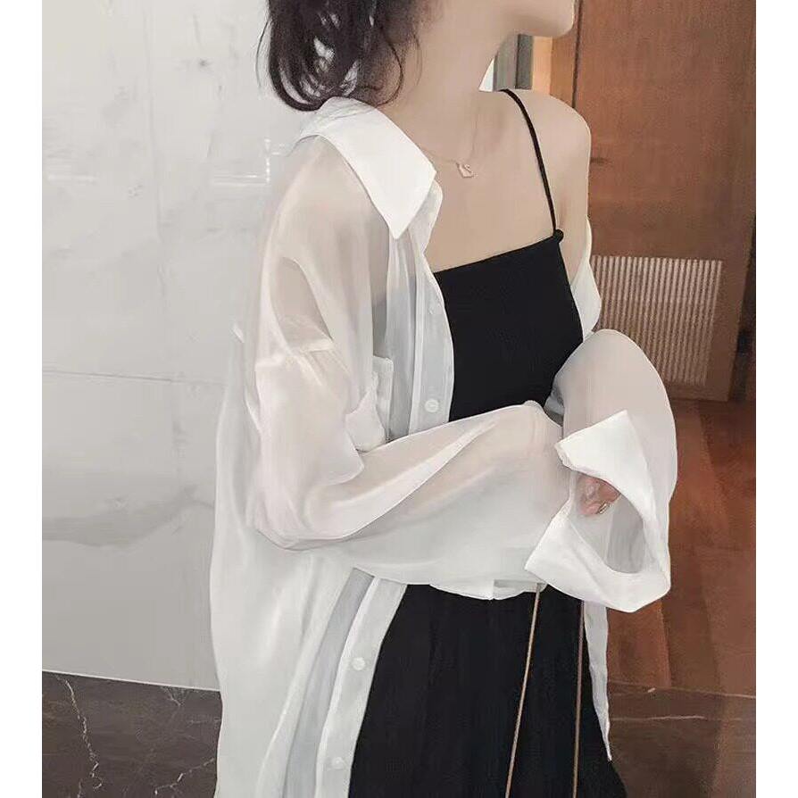 品牌折扣正品女装断码清仓特价不能退换白色透明防晒衬衫女夏