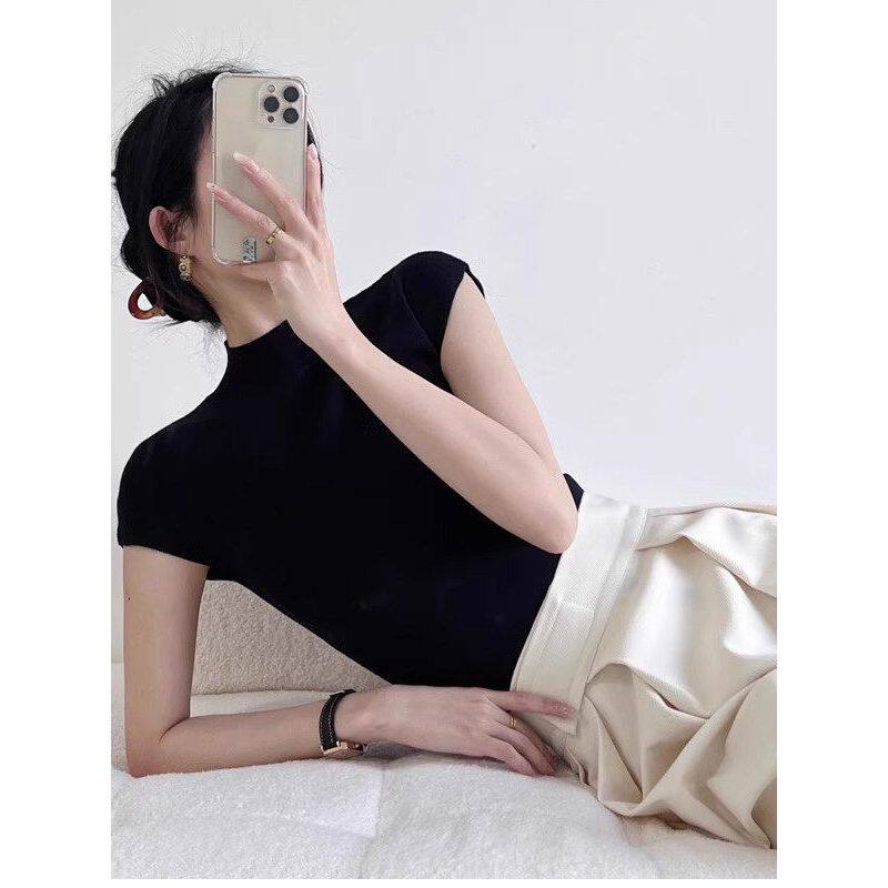 品牌折扣正品女装断码清仓特价不能退换黑色半高领针织打底衫女春