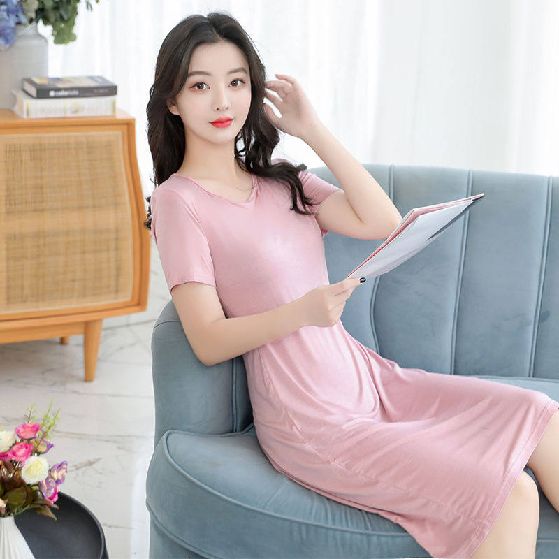 品牌折扣正品女装断码清仓特价不能退换莫代尔睡衣女夏天薄款短袖
